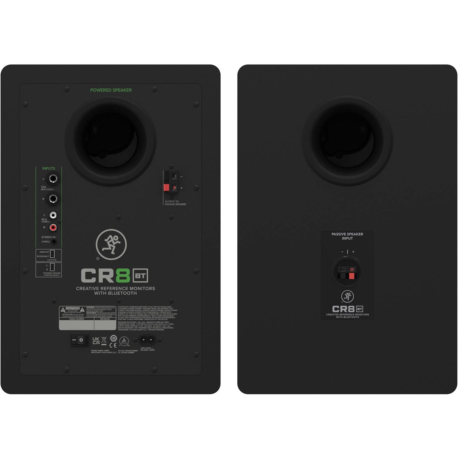 Mackie CR8BT Powered Studio Monitors | 8” Speakers with Tone Control and Bluetooth