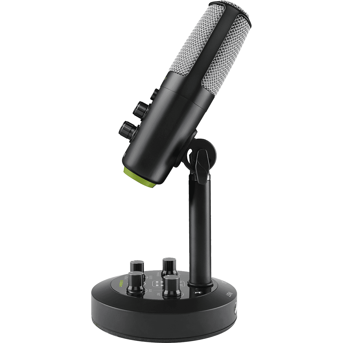 Mackie EM-CHROMIUM USB Condenser Microphone with 2-channel Mixer | 4 Selectable Polar Patterns | 1/4" Instrument Input | 1/8" Stereo Input | Headphone Output | 16-bit/48kHz Conversion