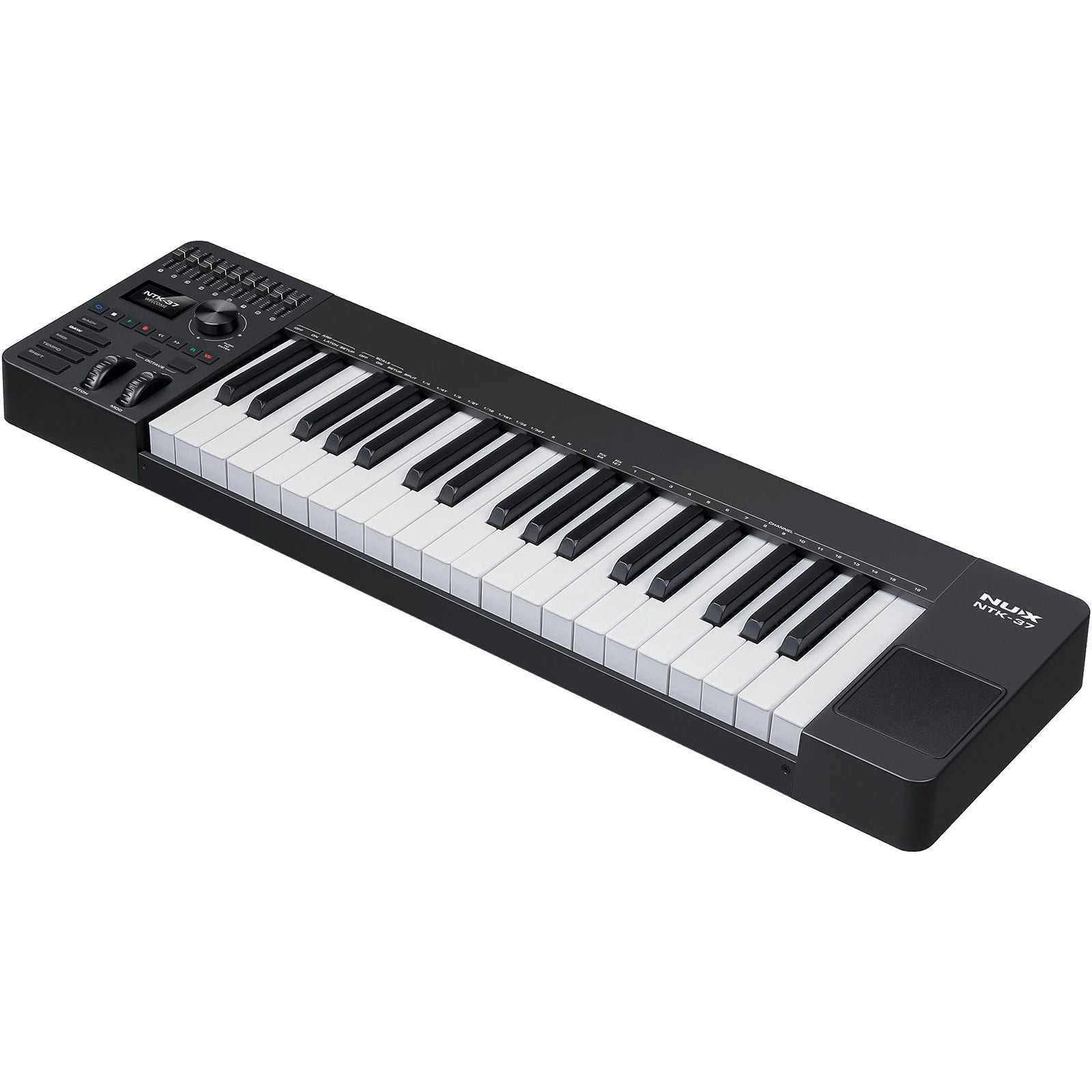 NUX NTK-37 MIDI Master Keyboard | 37-Key Keyboard with 9 Faders and 8 Potentiometers | Included Software