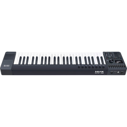 NUX NTK-49 MIDI Master Keyboard | 49-Key Keyboard with 9 Faders and 8 Potentiometers | Included Software