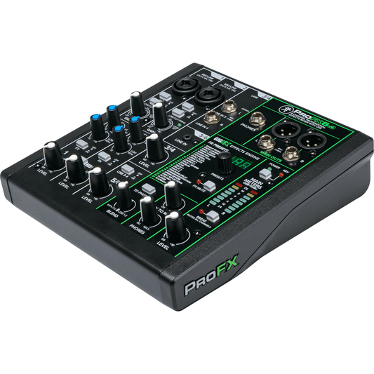 Mackie ProFX6v3 6-channel Mixer with USB and Effects | Built-In USB Interface | Includes Recording Software | Suitable for Studio and Stage