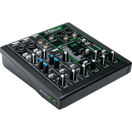 Mackie ProFX6v3 6-channel Mixer with USB and Effects | Built-In USB Interface | Includes Recording Software | Suitable for Studio and Stage