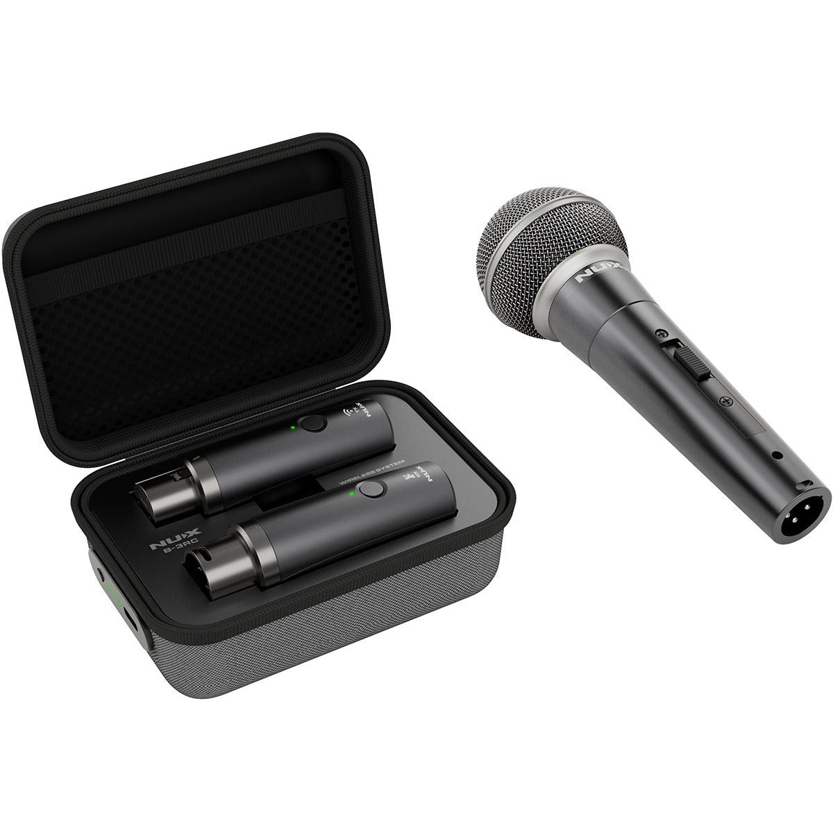 NUX B3RC Wireless Microphone System | Dynamic Microphone and Power Case Included