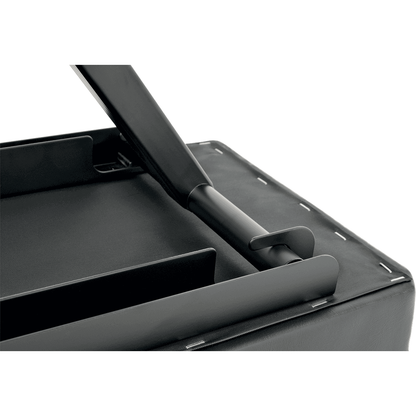 QuikLok BX8 Black Piano Bench with Leather Seat and Adjustable Height | TQM BX8