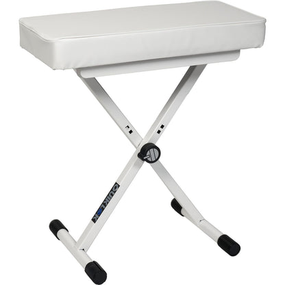 Key Bundle White by QuikLok | Keyboard Stand | Keyboard Bench | Monitoring Headphones
