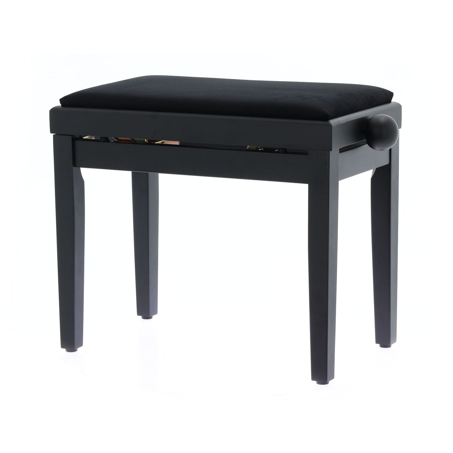 Quiklok PB010BKS Velvet Piano Bench | Adjustable Height | Matte Black