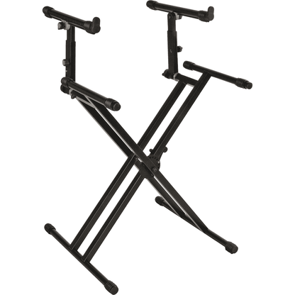 Double X Keyboard Stand with 2 Levels QL742 by Quik Lok