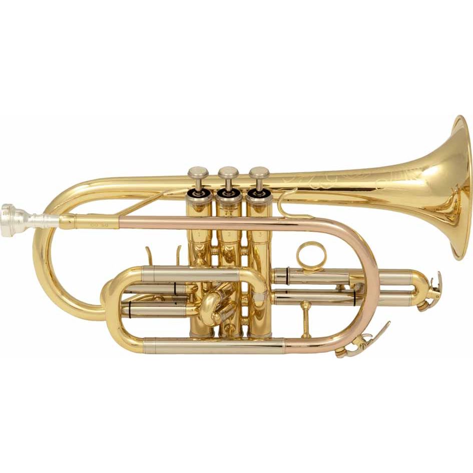 Bb Gold lacquered Cornet with soft case by SML Paris | CO50