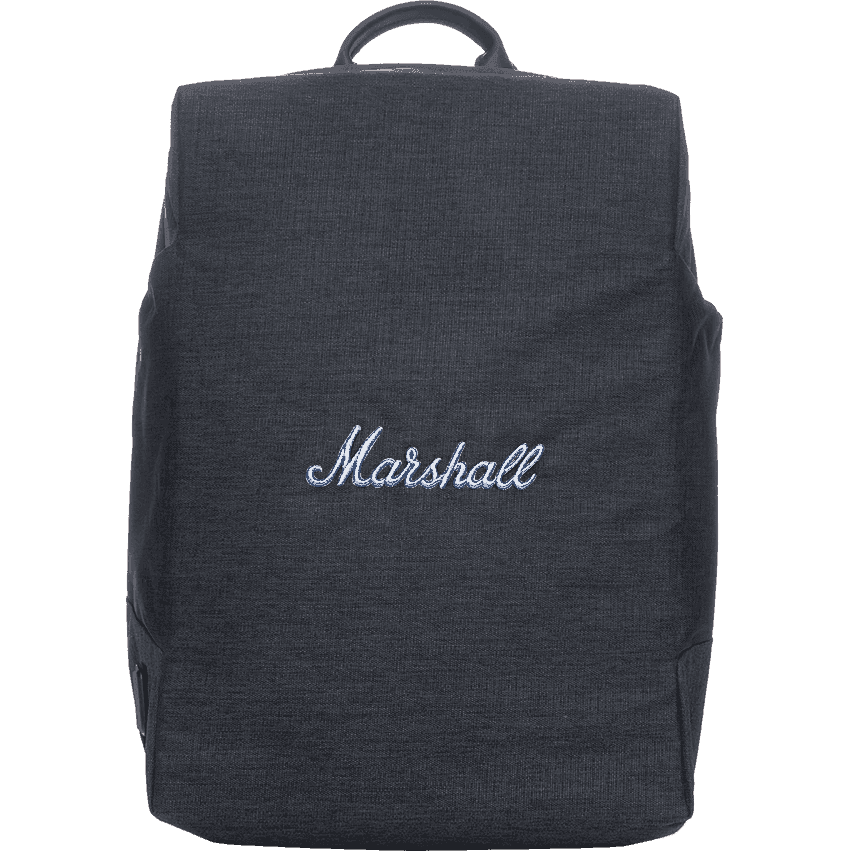 Marshall City Rocker Backpack | Black, White Logo, USB port, Laptop Compartment