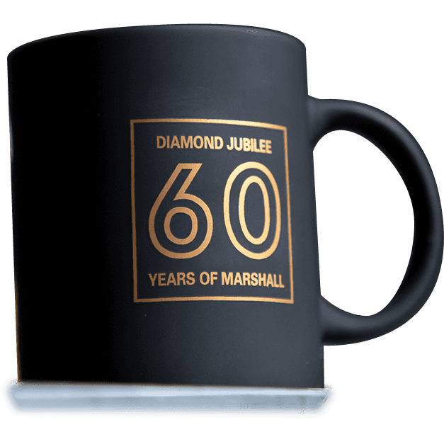 Marshall Mug | 60th Anniversary Mug with Gold Logo