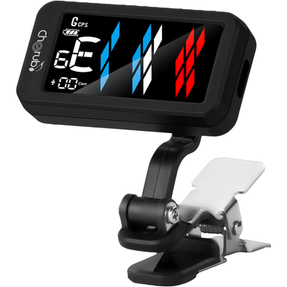 Rechargeable Guitar Tuner WST-905LI by Cherub | LCD Screen | Heavy-duty Steel Clip-On
