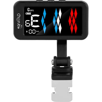 Rechargeable Guitar Tuner WST-905LI by Cherub | LCD Screen | Heavy-duty Steel Clip-On