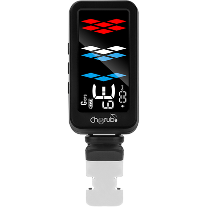 Rechargeable Guitar Tuner WST-905LI by Cherub | LCD Screen | Heavy-duty Steel Clip-On