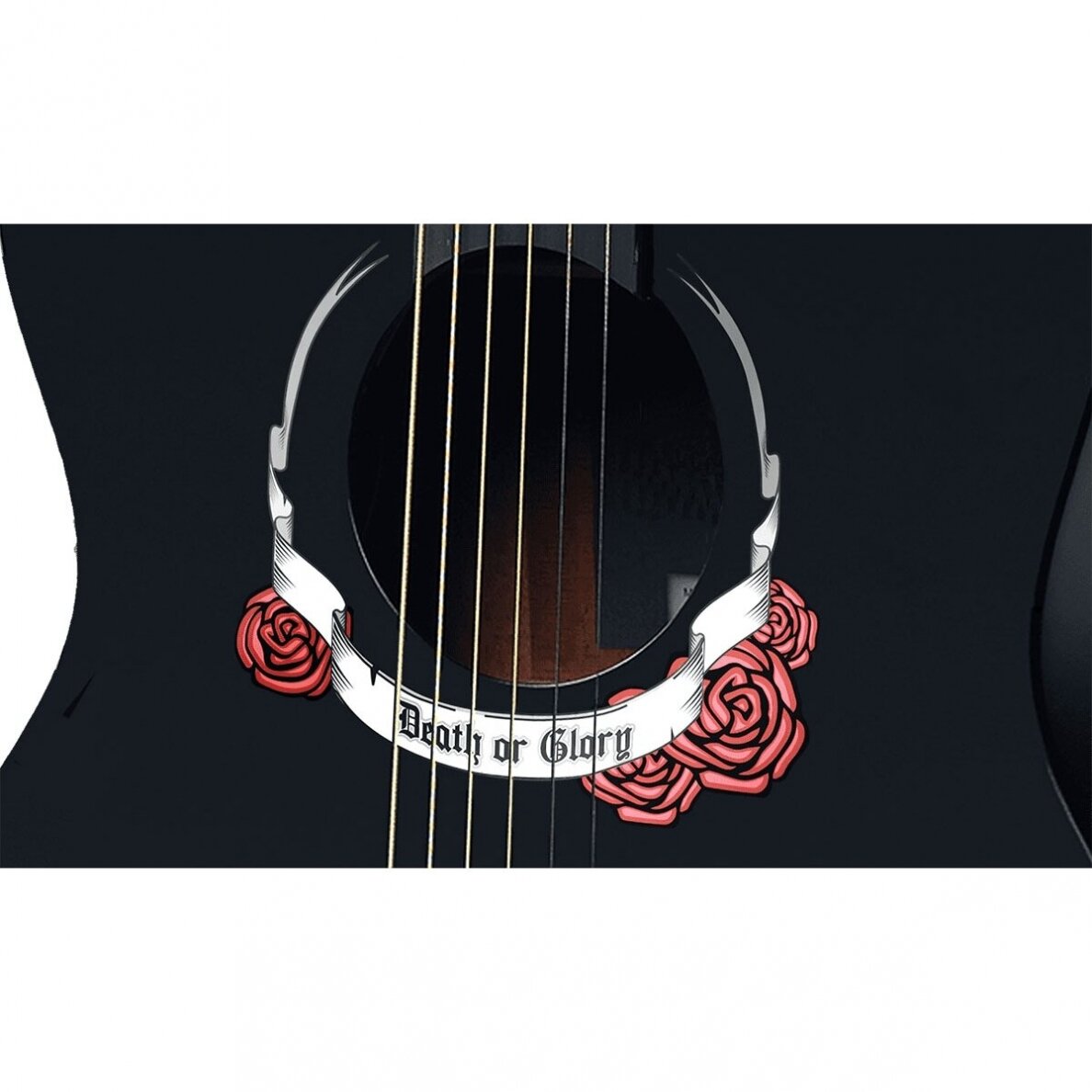 Auditorium Cutaway Electric Acoustic Guitar Wings of Death by Lâg | W-DEATH-ACE | Black High Gloss