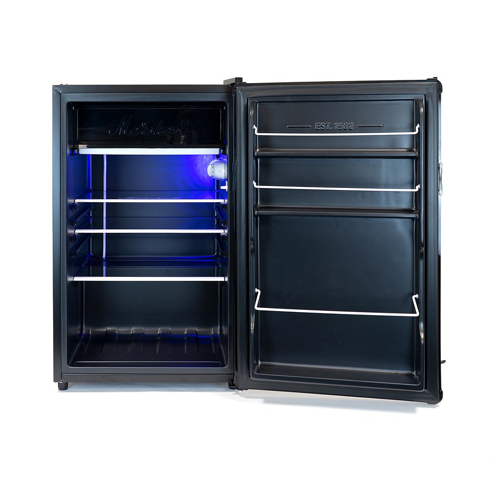 Marshall Fridge 4.4 | With Freezer Compartment | Arctic Blue LED Lights | 126 Litre Capacity | Perfect for the Studio, Office or Bar