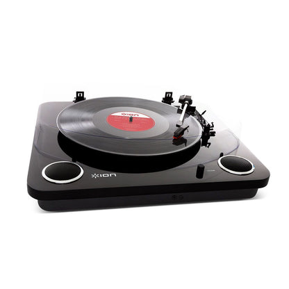 ION Audio Max LP BLACK - Vinyl Record Player with Built In Speakers in Gloss Black