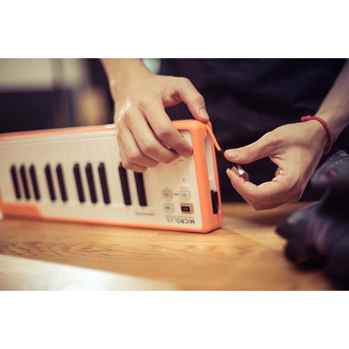 Arturia MicroLab | 25-key controller keyboard with high-quality mini-keys, 2 touch strips, Free software instruments and recording software, Orange