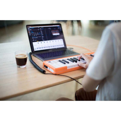 Arturia MicroLab | 25-key controller keyboard with high-quality mini-keys, 2 touch strips, Free software instruments and recording software, Orange