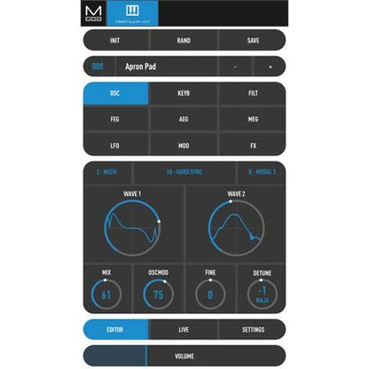 CRAFTSynth 2.0 by Modal Electronics | Monophonic Wavetable Synthesiser with 8 oscillators and included software