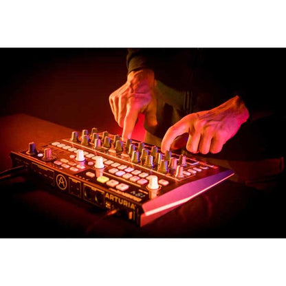 DRUMBRUTE Impact by Arturia | Streamlined analog drum machine with high-energy, big-attitude sounds,  with included software